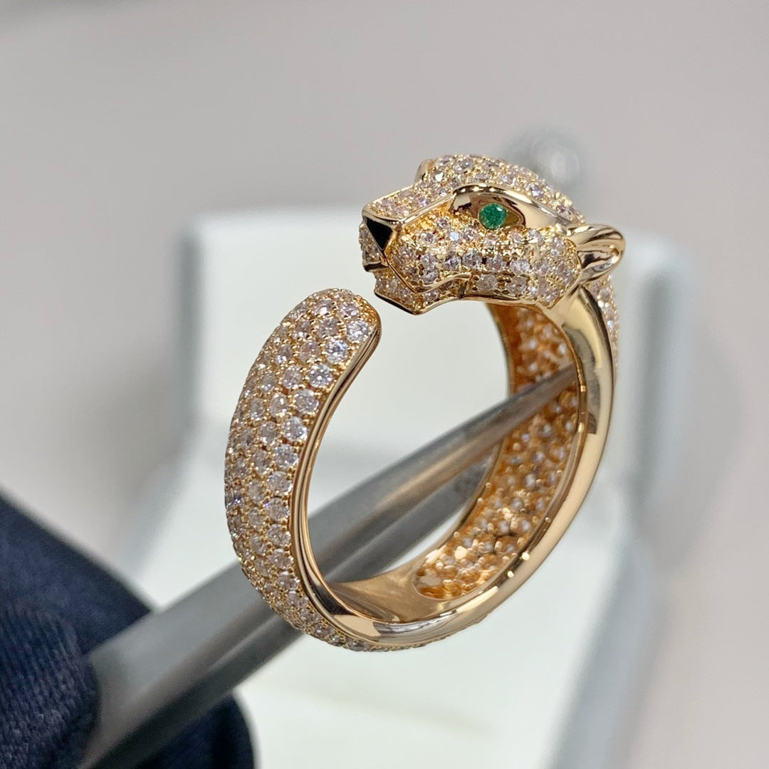 [Super CiCi ]PANTHERE PINK GOLD DIAMOND RING