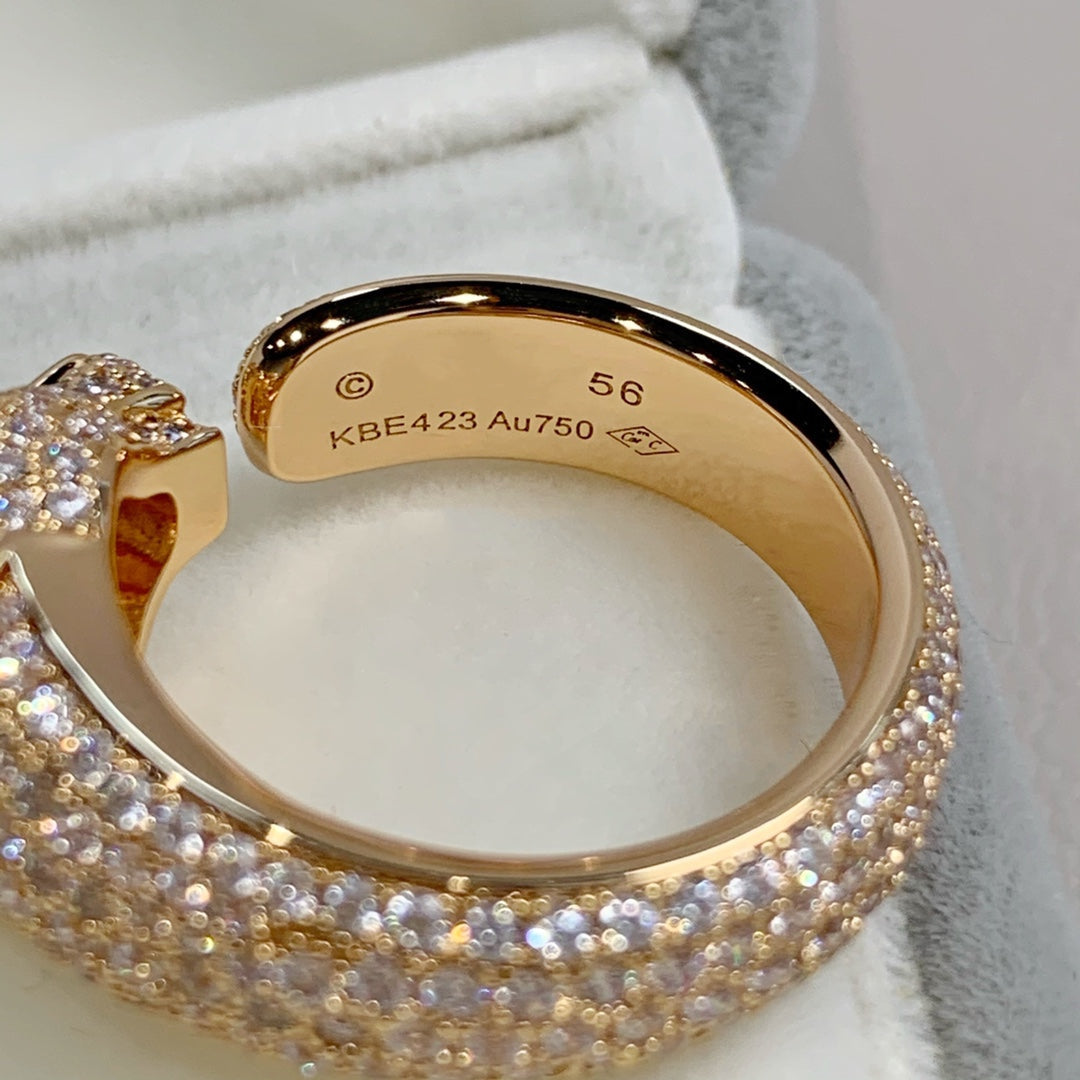 [Super CiCi ]PANTHERE PINK GOLD DIAMOND RING