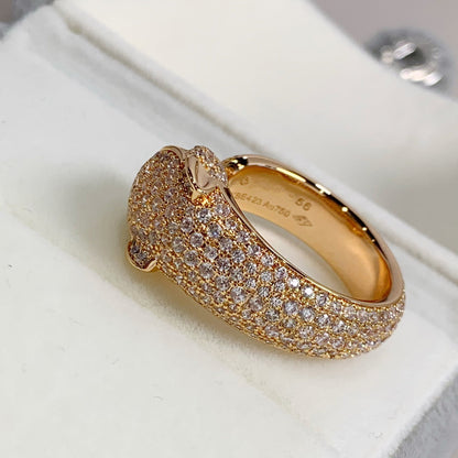 [Super CiCi ]PANTHERE PINK GOLD DIAMOND RING