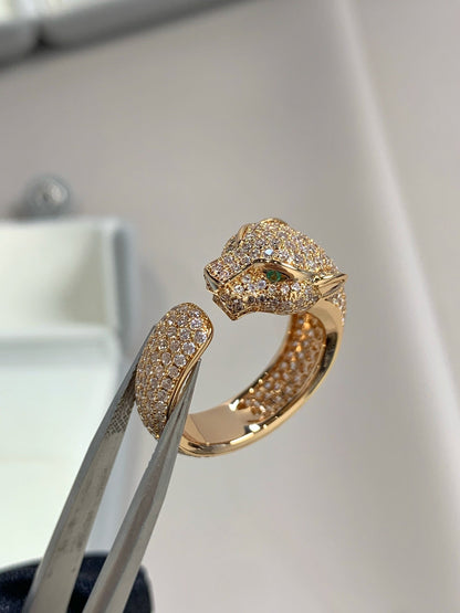 [Super CiCi ]PANTHERE PINK GOLD DIAMOND RING
