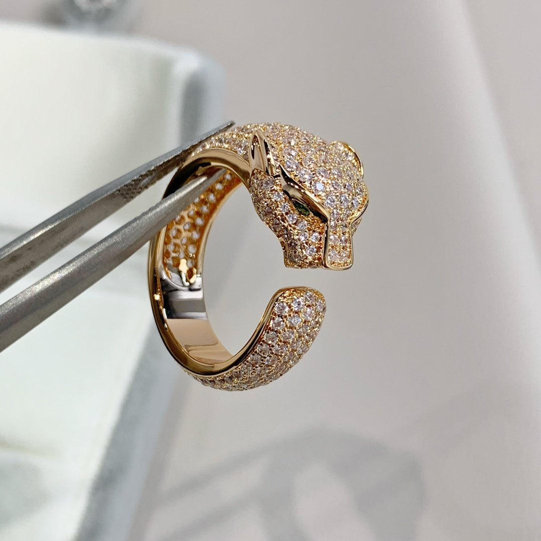[Super CiCi ]PANTHERE PINK GOLD DIAMOND RING