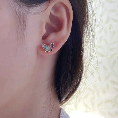 [Super CiCi ]BUTTERFLY DARK MOP  EARRINGS