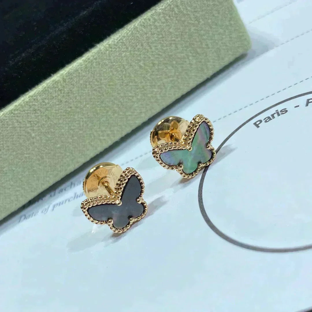 [Super CiCi ]BUTTERFLY DARK MOP  EARRINGS