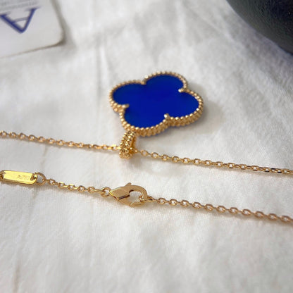 [Super CiCi ]CLOVER 25MM NECKLACE TURQUOISE ROSE GOLD