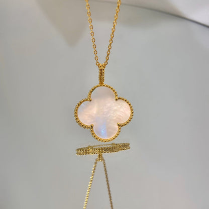 [Super CiCi ]CLOVER 25MM MOP LARGE PENDANT NECKLACE