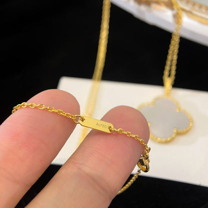 [Super CiCi ]CLOVER 25MM MOP LARGE PENDANT NECKLACE