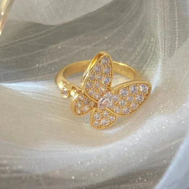 [Super CiCi ]BUTTERFLY DIAMOND RING