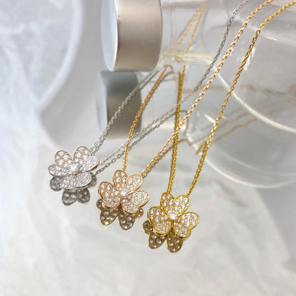 [Super CiCi ]FLOWER DIAMOND NECKLACE