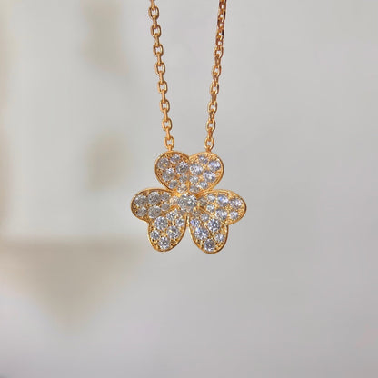 [Super CiCi ]FLOWER DIAMOND NECKLACE