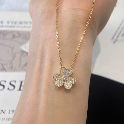 [Super CiCi ]FLOWER DIAMOND NECKLACE