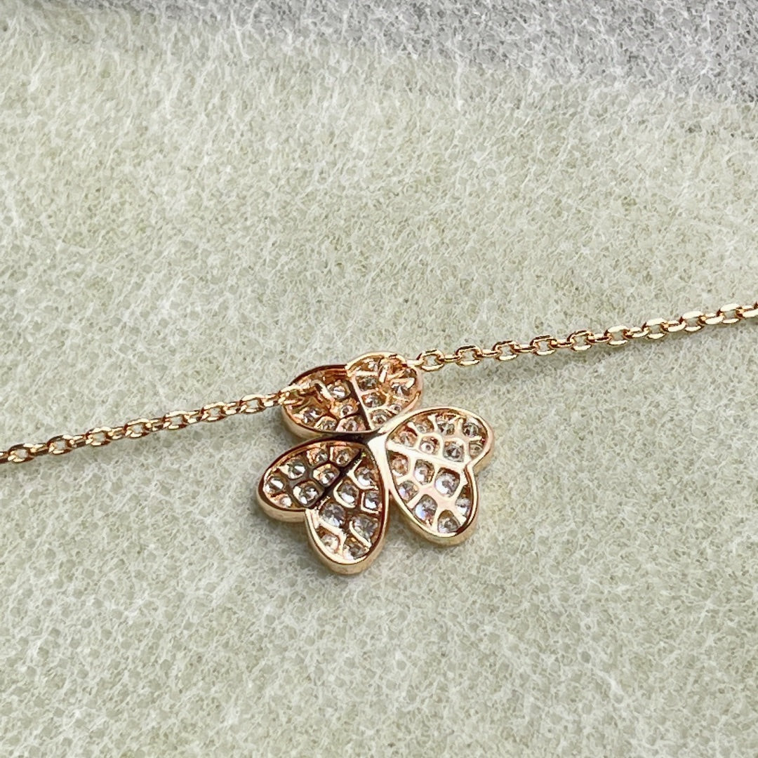 [Super CiCi ]FLOWER DIAMOND NECKLACE