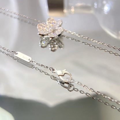 [Super CiCi ]FLOWER DIAMOND NECKLACE
