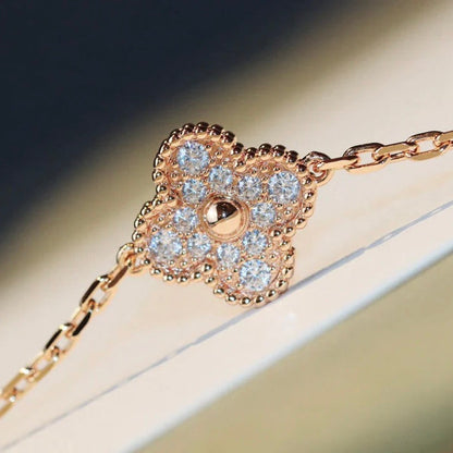 [Super CiCi ]CLOVER 20 MOTIFS LASER DIAMOND NECKLACE