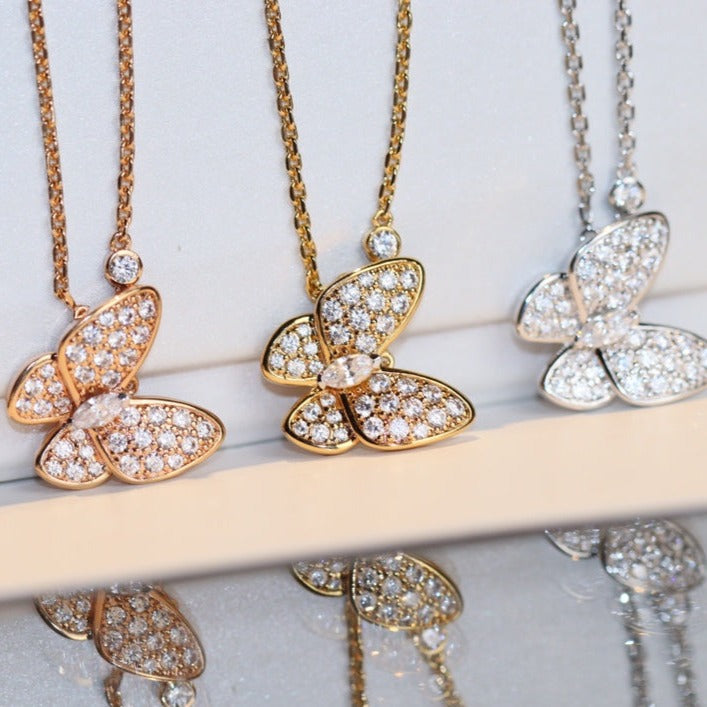 [Super CiCi ]BUTTERFLY DIAMOND NECKLACE