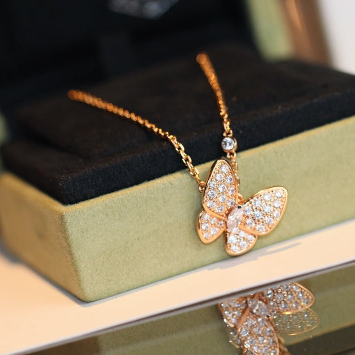 [Super CiCi ]BUTTERFLY DIAMOND NECKLACE