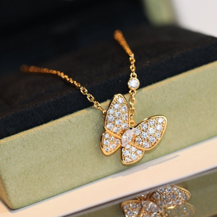 [Super CiCi ]BUTTERFLY DIAMOND NECKLACE