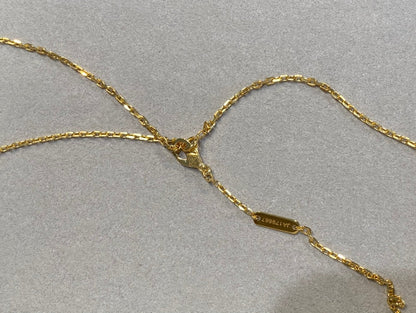 [Super CiCi ]CLOVER 25MM NECKLACE GOLD CARNELIAN