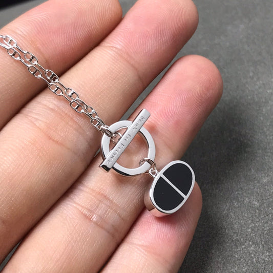 [Super CiCi ]CHAINE VERSO BLACK CERAMIC  NECKLACE