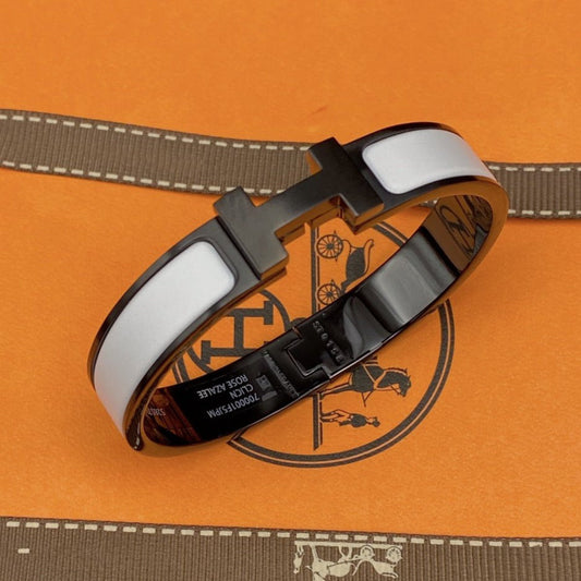 [Super CiCi ]H BRACELET 12MM BLACK WHITE CERAMIC
