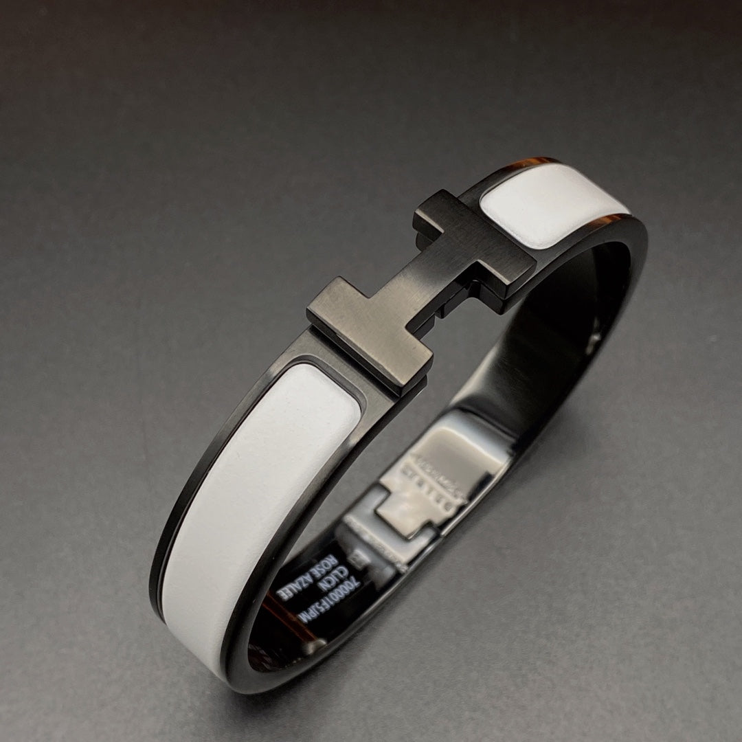 [Super CiCi ]H BRACELET 12MM BLACK WHITE CERAMIC