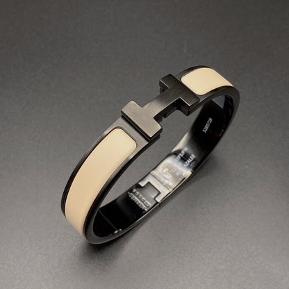 [Super CiCi ]H BRACELET 12MM BLACK BEIGE CERAMIC