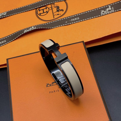 [Super CiCi ]H BRACELET 12MM BLACK BEIGE CERAMIC
