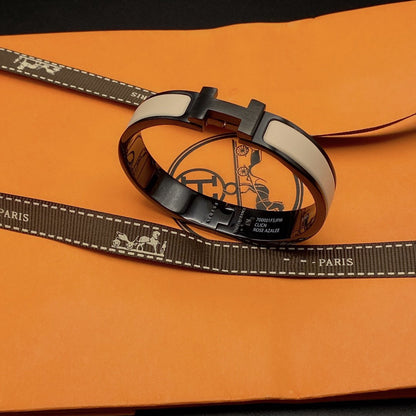 [Super CiCi ]H BRACELET 12MM BLACK BEIGE CERAMIC