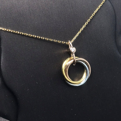 [Super CiCi ]TRINITY SILVER GOLD PINK GOLD NECKLACE
