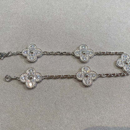 [Super CiCi ] CLOVER 5 MOTIF FULL DIAMOND BRACELET COLLECTION