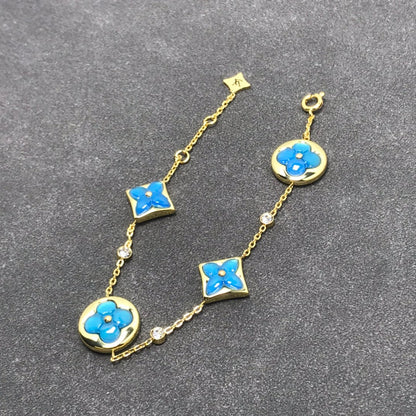 [Super CiCi ]STAR AND SUN TURQUOISE 4 MOTIFS 3 DIAMONDS