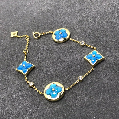 [Super CiCi ]STAR AND SUN TURQUOISE 4 MOTIFS 3 DIAMONDS