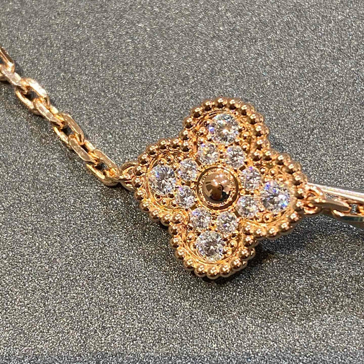 [Super CiCi ] CLOVER 5 MOTIF FULL DIAMOND BRACELET COLLECTION