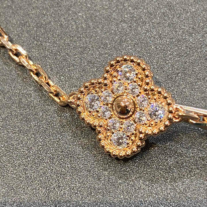 [Super CiCi ] CLOVER 5 MOTIF FULL DIAMOND BRACELET COLLECTION