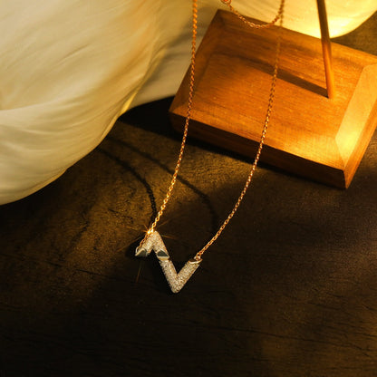 [Super CiCi ]VOLT SILVER DIAMOND PEDANT NECKLACE