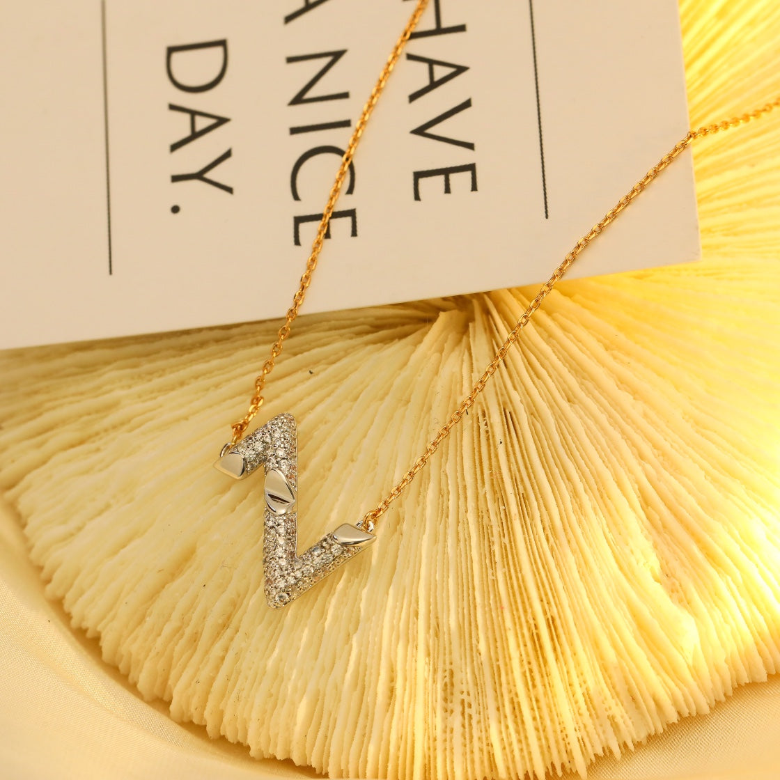 [Super CiCi ]VOLT SILVER DIAMOND PEDANT NECKLACE