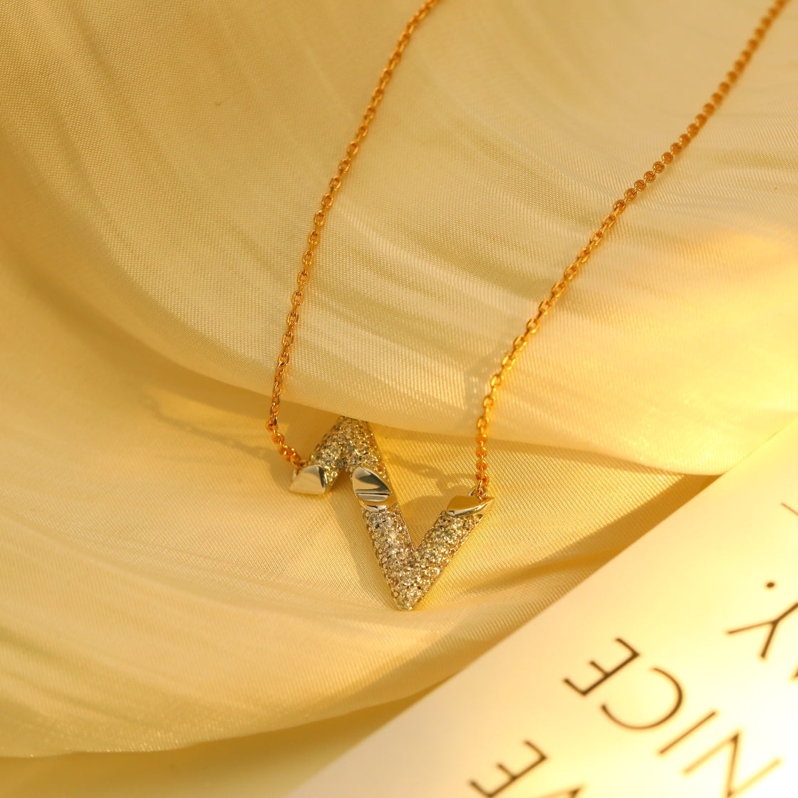 [Super CiCi ]VOLT SILVER DIAMOND PEDANT NECKLACE