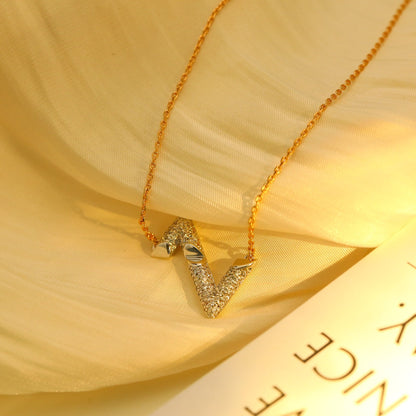 [Super CiCi ]VOLT SILVER DIAMOND PEDANT NECKLACE