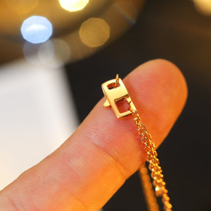 [Super CiCi ]STAR AND SUN DIAMOND PINK GOLD NECKLACE