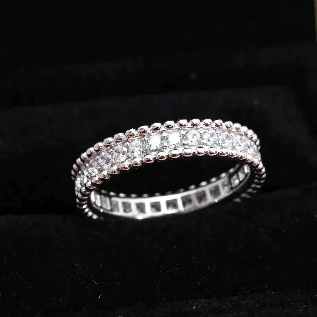 [Super CiCi ]PERLEE DIAMOND SILVER RING