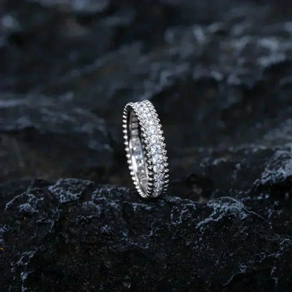 [Super CiCi ]PERLEE DIAMOND SILVER RING
