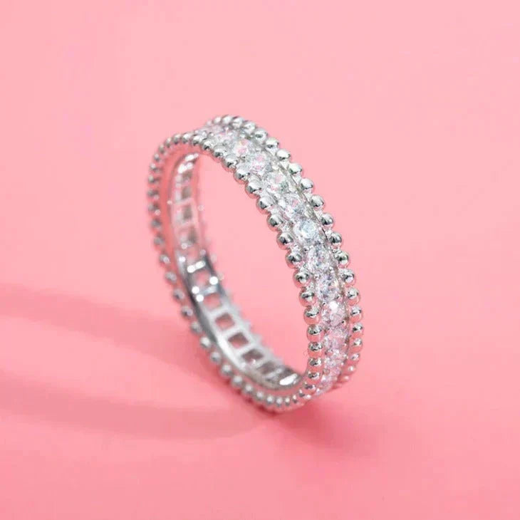 [Super CiCi ]PERLEE DIAMOND SILVER RING
