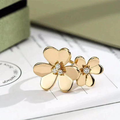 [Super CiCi ]CLOVER COMOS GOLD DIAMOND RING