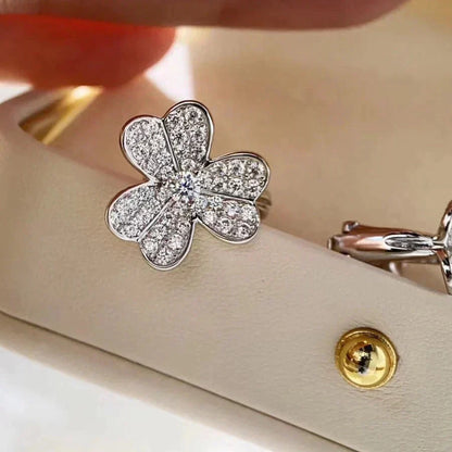 [Super CiCi ]CLOVER COMOS DIAMOND EARRINGS SILVER