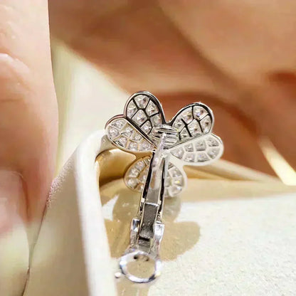 [Super CiCi ]CLOVER COMOS DIAMOND EARRINGS SILVER