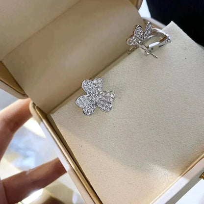 [Super CiCi ]CLOVER COMOS DIAMOND EARRINGS SILVER
