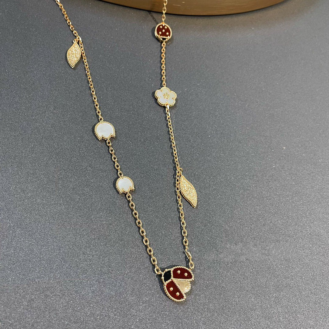 [Super CiCi ]LUCKY SPRING 15 MOTIFS GOLD NECKLACE