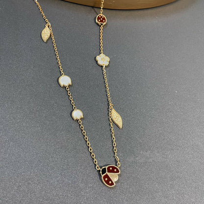 [Super CiCi ]LUCKY SPRING 15 MOTIFS GOLD NECKLACE