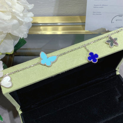 [Super CiCi ]LUCKY SPRING SILVER BRACELET 4 MOTIF