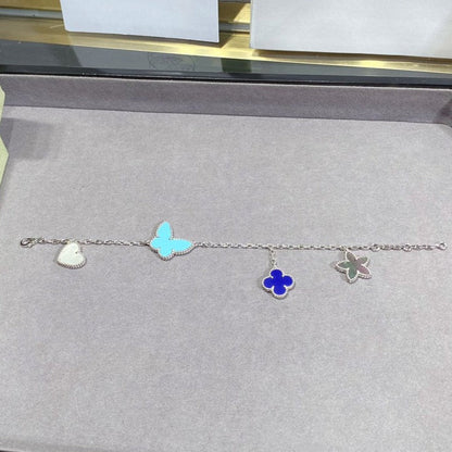 [Super CiCi ]LUCKY SPRING SILVER BRACELET 4 MOTIF