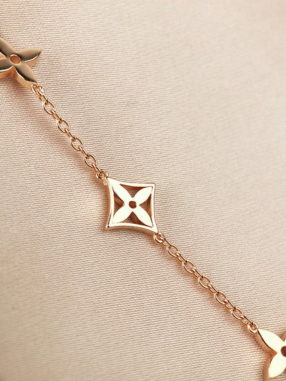 [Super CiCi ]STAR AND SUN 7 MOTIFS GOLD BRACELET